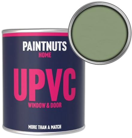 Paintnuts UPVC Window & Door Paint - RAL-6021 - PALE GREEN Matt 1 Litre Tin