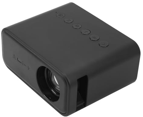 Yitre Vidéoprojecteur, Mini Projecteur LED TFT LCD alimenté par USB Haut-Parleur intégré 1920x1080 pour la Famille (Prise UE)