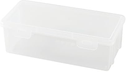 HugeDE Clear Plastic Pencil Box, Transparent Pen Box, Large Capacity, Rectangular, Office, School, Home Use