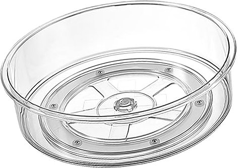 HOLIDYOYO Caja De Almacenamiento Cosméticos Giratorio Organizador De Plato Transparente Para Refrigerador