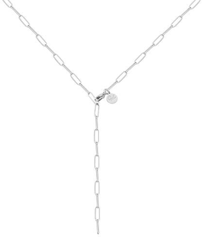 GD GOOD.designs Gliederkette Silber Damen - Wasserfeste Y Kette I Verstellbare Ankerkette aus hautverträglichem Edelstahl I Frauen Halskette