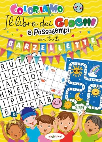 Libro dei giochi e passatempi con tante barzellette