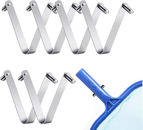 6 PCS Clip para Cepillo de Piscina, Clips para Postes de Piscina, Clip En V, Adecuado para Skimmers, Cepillos de Piscinas, Herramientas de Accesorios de Piscinas