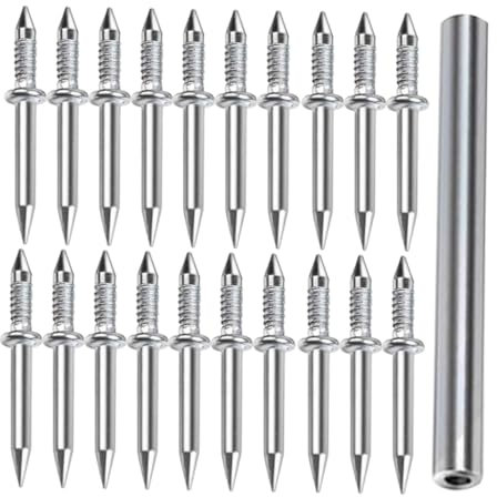 Ciieeo 50pièces Clous à Double Tête Pour Plinthes Sans Marques Avec Manchon De Montage Facilitant Installation Fixation Sécurisée