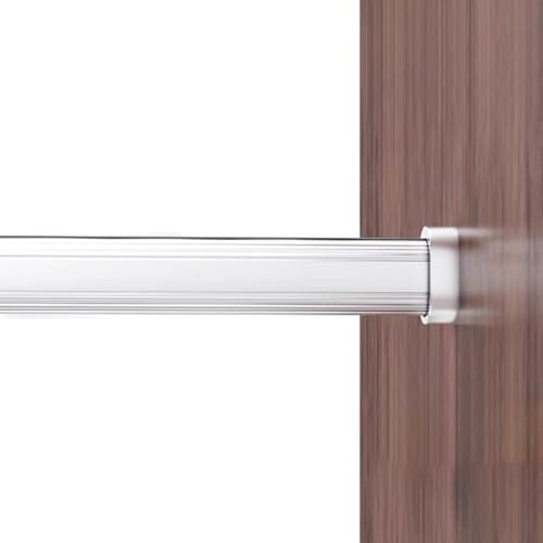 Blazea Ovale Asta Appendiabiti per Armadio, Alluminio per Impieghi Gravosi Asta Appendiabiti Barra Appendiabiti da Muro, Tagliabile Extra Lungo Bastone Appendiabiti per Armadio(Silver,115cm)