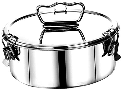 VALICLUD Dampftopf Multifunktionstopf Edelstahldampfer Kochkessel Kochkier Silber Suppentopf Dampfgarer Hergestellt Aus Langlebigem Und Robustem Material