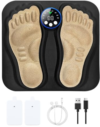 Tapis de massage des pieds, 3D avec 8 modes, 29 niveaux d'intensité, stimulateur musculaire réglable pour les personnes, les athlètes, les coureurs, les longues promenades le coucher