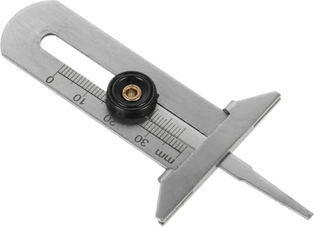 TOYANDONA Calibro di Profondità del Battistrada 0-30mm in Acciaio Inox, Misurazione Precisa e Formato Compatto per Controllo Usura Pneumatici Auto