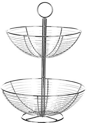 D'CASA Frutero de 2 altura para cocina 29,50 x 29,50 x 41 cm