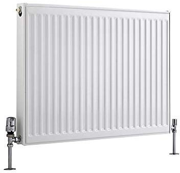 Milano Compact White Type 21 Horizontal Double Panel Plus Convector Radiator - 600mm x 800mm
