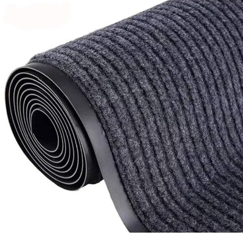 MYOYAY Carpet Runner, 3ft x 10ft Hallway Runner with PVC Non-Slip Backing Indoor Outdoor Floor Mat Area Rugs for Kitchen Balconies Living Room Dining Room Decks Patio (Gray)