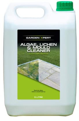 Garden Xpert Algae, Lichen & Mould Concentrate Cleaner | 5 litre | Suitable for Patios, Roofs, Paving Slabs, Paths | Lasting Protection | Huge 250m2 Coverage | Pet Friendly Once Dry