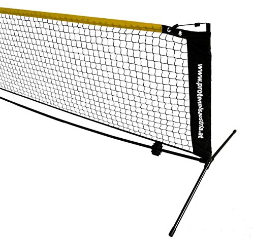 ProTennisAustria Tennisnetz 3m - Freistehendes Tennisnetz aus Stahl für Kleinfeld-Tennis und Fußballtennis im Garten - langlebig und witterungsfest.