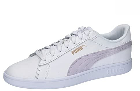 PUMA Smash 3.0 L Sneaker, White Spring Lavender Rose Gold, 35.5 EU