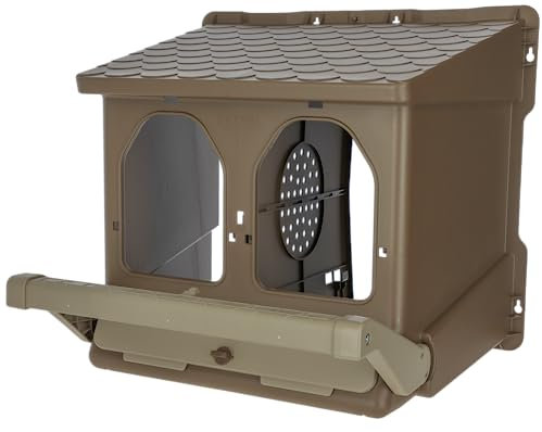 KERBL Doppellegenest (Nestbox aus recyceltem Kunststoff, 60 x 54 x 40 cm Eierablage in Braun) 73146/1
