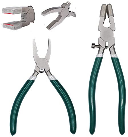 Set di 2 pinze resistenti in vetro con vite regolabile, per tagliapiastrelle