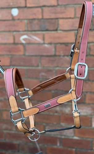 ARGENTINIAN LEATHER HEADCOLLAR HALTER COW LEATHER EXTRMELY SOFT LEATHER DUSKY PINK (Full)