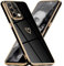 Coque Placage pour Oppo A74 4G, Brillant Housse de Élégant Modèle de Coeur Conception Miroir avec Protégé Camera TPU Souple Anti-Rayures Antichoc Coque pour Oppo A74 4G