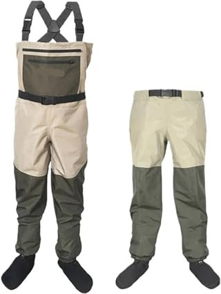 JBJYGSG Vadare vattentäta flugfiske vadare andningsbara vadningsbyxor fiske jakt kläder bröstoveraller män kvinnor neopren strumpor kläder för fiske jordbruk jakt jakt, Stil 2 2XL, one size
