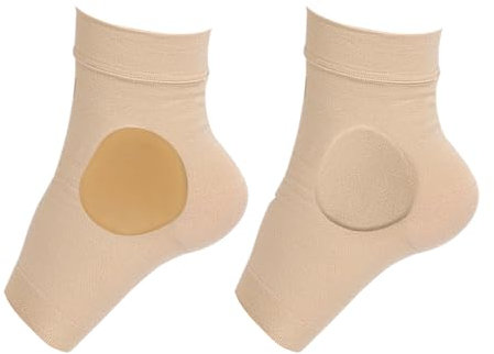 kiki fancy Padded Skate Socks Ankle Protector, Ankle Gel Discs Cushion Pads with Silicone Pads Ice Skating Boots Heet Guards Gel Sleeve Fit for Skating, Ice Hockey, Roller, Ski, & Boots