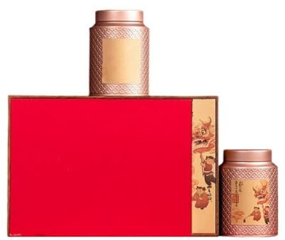 Contenitori Per Tè Sfuso Ermetici Contenitore for la conservazione del tè sfuso Barattolo for alimenti da cucina Barattolo sigillato Barattolo di latta Set da tè cinese retrò Set di scatole regalo con