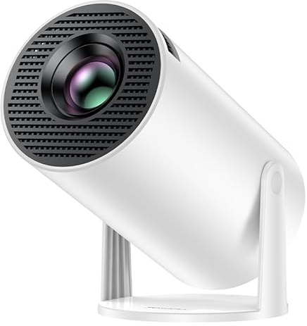 Mini bärbar HD-projektor – kompakt hemmabioprojektor, kompatibel med smartphone, HDMI, USB – storbilsprojektion för filmer, spel och presentationer – lätt att bära och ansluta