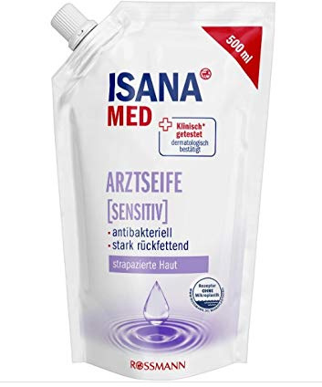 ISANA Arztseife Sensitiv Nachfüllbeutel, 500 ml
