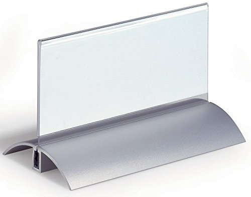 DURABLE | Tischnamensschild | Acryl mit Aluminiumfuß | HxB 61 x 150 mm | VE 12 Stk