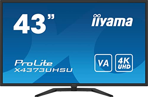 iiyama Ecran 42,5 Prolite 4K UHD 3840x2160, VA, 400cd/m², 4000:1, 3ms, Haut-parleurs, DisplayPort, HDMI, DisplayPort, USB HUB, VESA 200x100mm