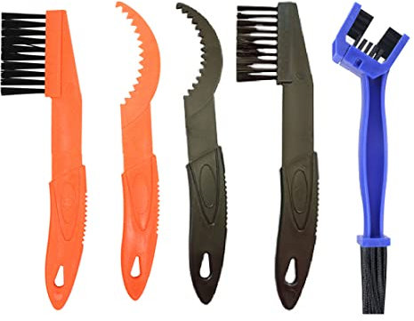 FEZ 5 PCS kettenreiniger fahrradkette kettenreiniger motorrad kettenreinigungsgerät fahrrad bike chain cleaner fahrrad reinigungsset fahrrad bürsten set fahrradpflege motorcycle cleaner