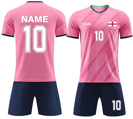 ORYG Custom Football Jerseys for Kids Boys Girls Men Women Personalised Football Shirts Kit with Name Number Logo Team Name Pink