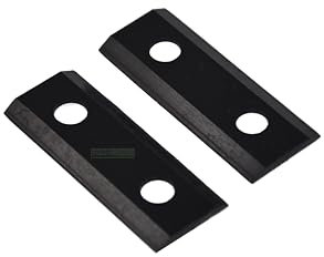 Lot de 2 lames réversibles compatibles avec ATIKA AH 203 (AH203) Broyeur de jardin