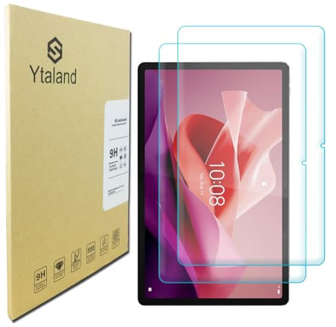 Ytaland Protector de Pantalla Compatible con Lenovo Tab P12 de 12,7 pulgadas, 【2 Pack】 9H Dureza Cristal Templado, Antiarañazos, Antihuellas, Sin Burbujas,Vidrio Templado Screen Protector