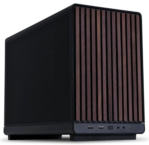 Lian Li A3 mATX PC Case – Black – Wood Front Panel – SFX/ATX PSU Support – 4 Slot GPU – High Airflow Compact Chassis