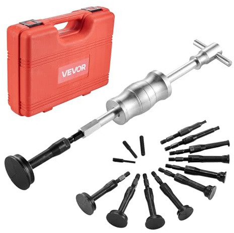 VEVOR Blind Hole Bearing Puller Set, 16-in-1 Inner Bearing Race and Seal Extractor Kit, 16 PCS Slide Hammer Pilot Insert Inner Internal Bearing Removal Tool Set with 10 Split Collets and Counterstay