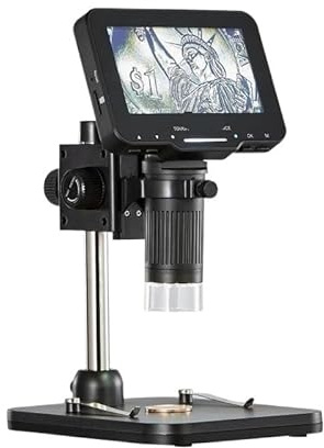 Digitalt mikroskop 4,3/10 tum Myntmikroskop IPS-skärm 50-1000X 10X-1300X Förstoring for inspektion Kontinuerlig zoom