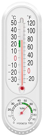 Termómetro e higrómetro digital para invernadero, medidor de humedad para jardín interior y exterior para colgar en la pared