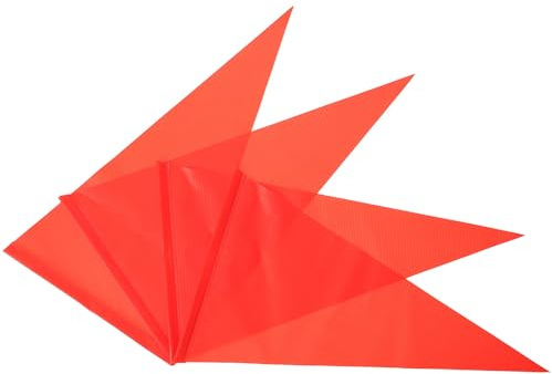 HOUDERCO Bandiere di Sicurezza per Biciclette Riflettenti 4 Pezzi in PVC Resistente Dimensioni Standard per Anziani Compatibili Asta 6 MM Uso Quotidiano