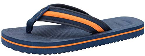 DUNLOP Mens Toe Post EVA Max Cushion Lightweight Sporty Active Beach Water Friendly Flip Flops Mule Sandals Size 6-12 (11 UK, Navy Multi)