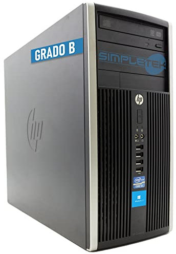 HP PC Desktop 6200 Pro MT Windows 11 Pro - Core i3 Clock 3.10GHz - 8GB RAM SSD 240GB | Interfaz serie RS232 COM MCN DVD VGA DisplayPort Ordenador fijo (reacondicionado)