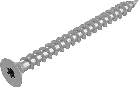 SECCARO Tornillos para aglomerado de 5 x 70 mm, acero inoxidable V2A VA A2, rosca completa, TX/hexágono interior (100 unidades)
