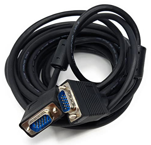 DRUT 8m VGA to VGA Cable 15 pin SVGA Male to Male for Monitor Computer PC Laptops TV Projectors Extension Lead, HD15 All Data Pins Connected 26ft Black
