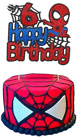 25 Pcs Cake Toppers 6 Cake Decorations 6th Birthday Cupcake Toppers for Birthday Party Supplies