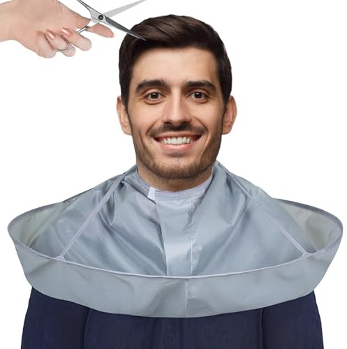 Genérico Babero De Peluquería, Capa De Peluquería Plegable De 60 Cm, Capa De Peluquería Para Adultos, Recogedor De Barba Para Afeitarse, Accesorios De Peluquería Para Mantener El Cabello Fuera De La