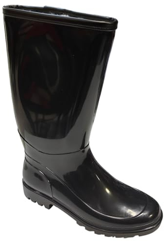 Generico stivali di gomma donna con fodera in vera lana (nero, Sistema Taglie Calzature EU, Adulto, Donna, Numero, Media, 41)