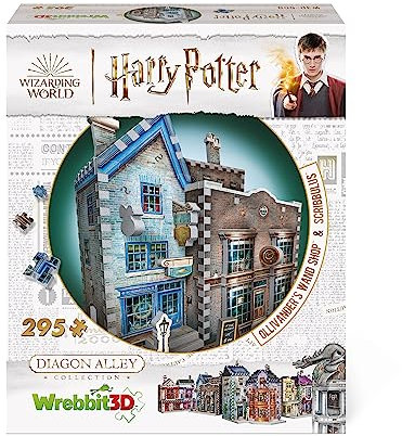 WREBBIT3D , Diagon Alley Collection: Ollivanders & Scribbulus (295pc), 3D Puzzle, Ages 14+