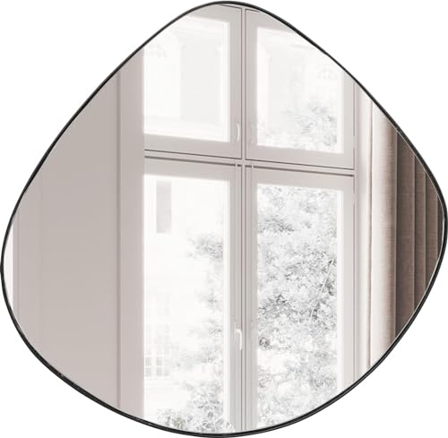 Kare Design Spiegel Göteborg, Schwarz, 90x93cm, Wandspielgel, Deko Spiegel, Stahl Rahmen, Groß, Wohnzimmer