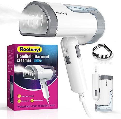 Raelunyi Ferro da Stiro Verticale, Potente Stiratrice Verticale, Design Pieghevole e Portatile, Riscaldamento Rapido, Adatto per Casa e Viaggio, Ideale per Vari Tessuti