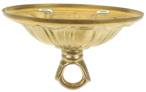 IMIKEYA Deckenbaldachin Vintage, Messing Kronleuchter Baldachin Decke mit Haken, Kupfer Lampenbaldachin Gold für Deckenhängeleuchten Kronleuchter