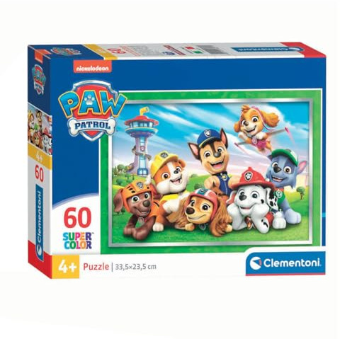 Clementoni - Puzzle Enfant 60 Pièces Paw Patrol Puzzles Et Cubes-Fabriqué en Italie, 26071